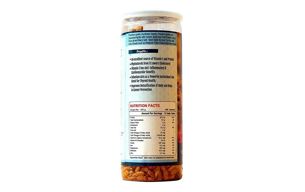 Wonderelements Roasted Lemon Chili Sunflower Seeds   Jar  150 grams